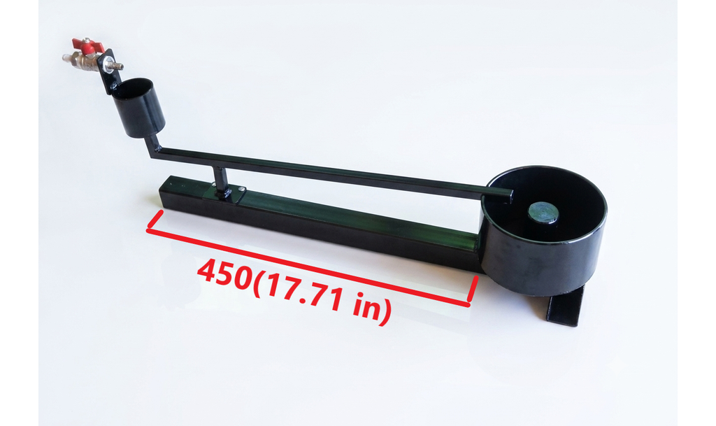 A 20 kW waste oil burner with a 450 mm extended tube
