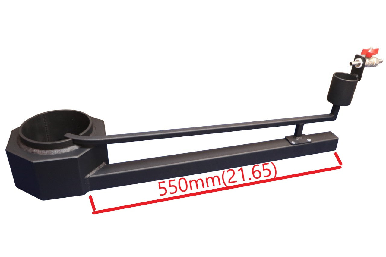 A complete 25 kW waste oil burner kit with a 550mm/ 21.65in
