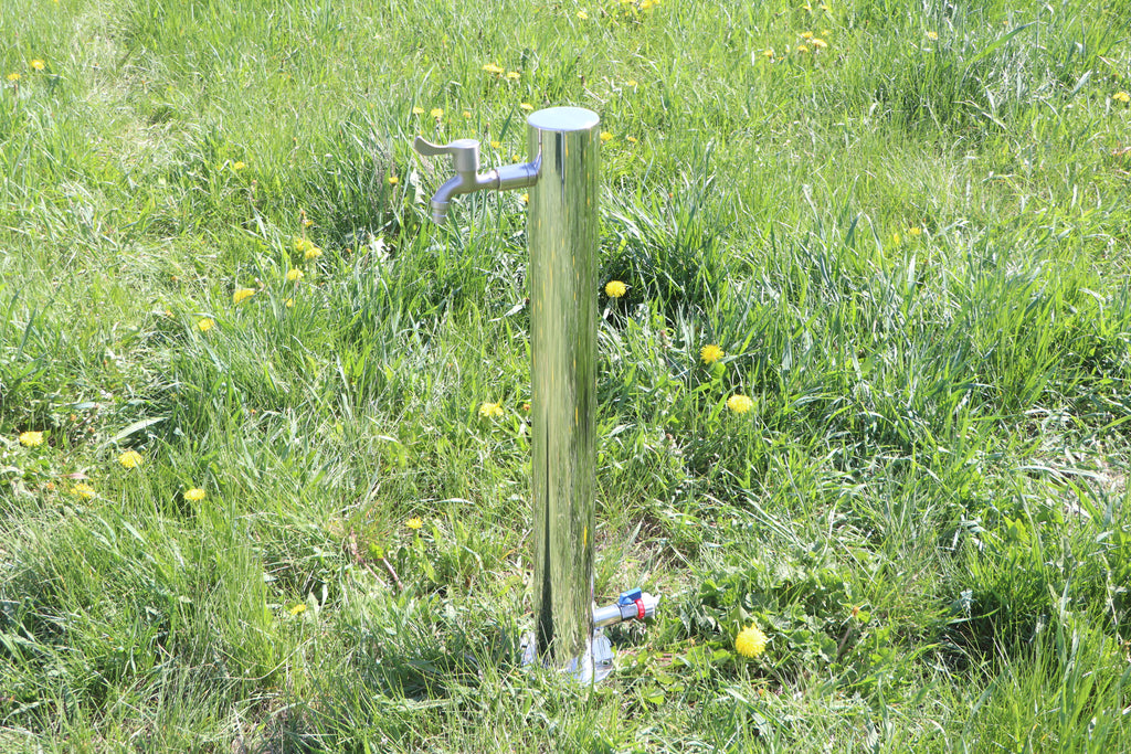 Garden water column.Stainless steel