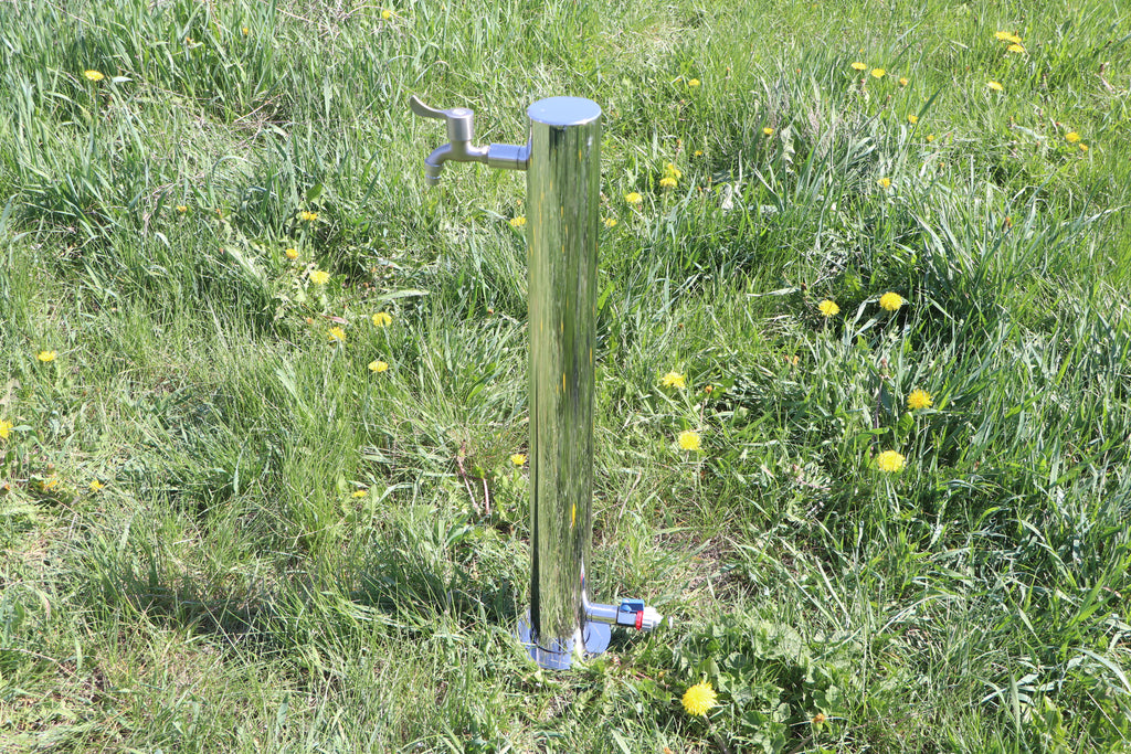 Garden water column.Stainless steel