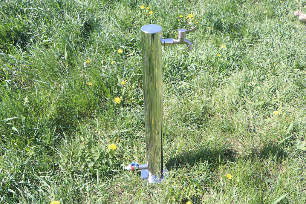 Garden water column.Stainless steel