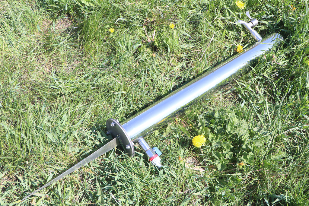 Garden water column.Stainless steel