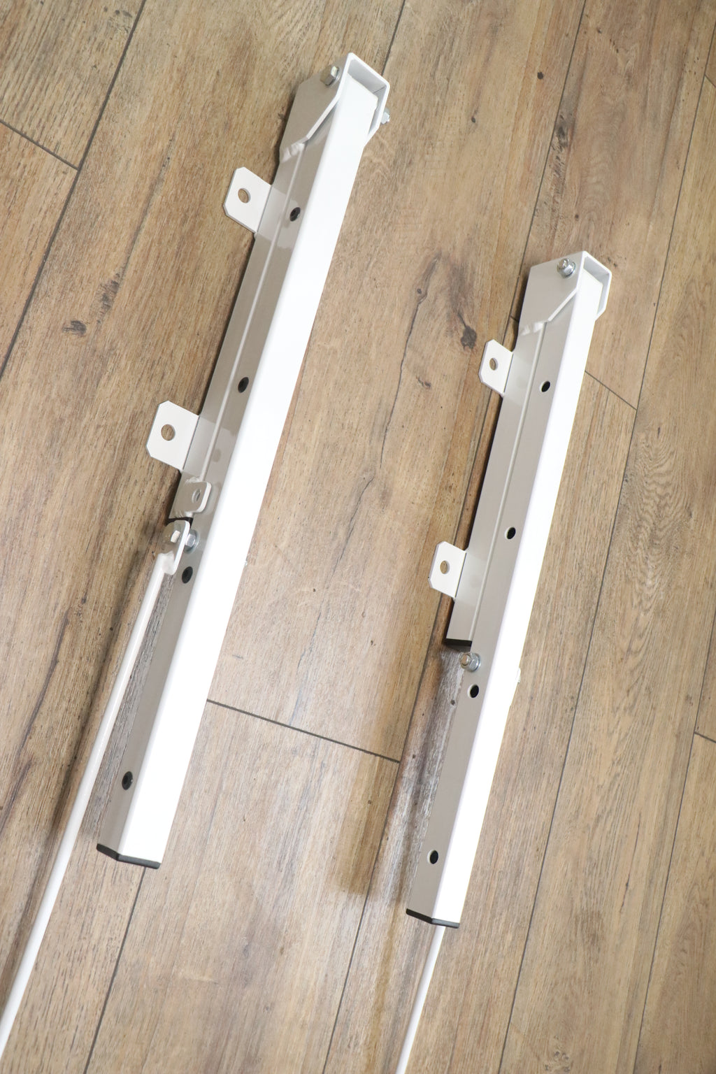 Wall-mounted clothes drying rack set – 2 brackets, rope, and fasteners