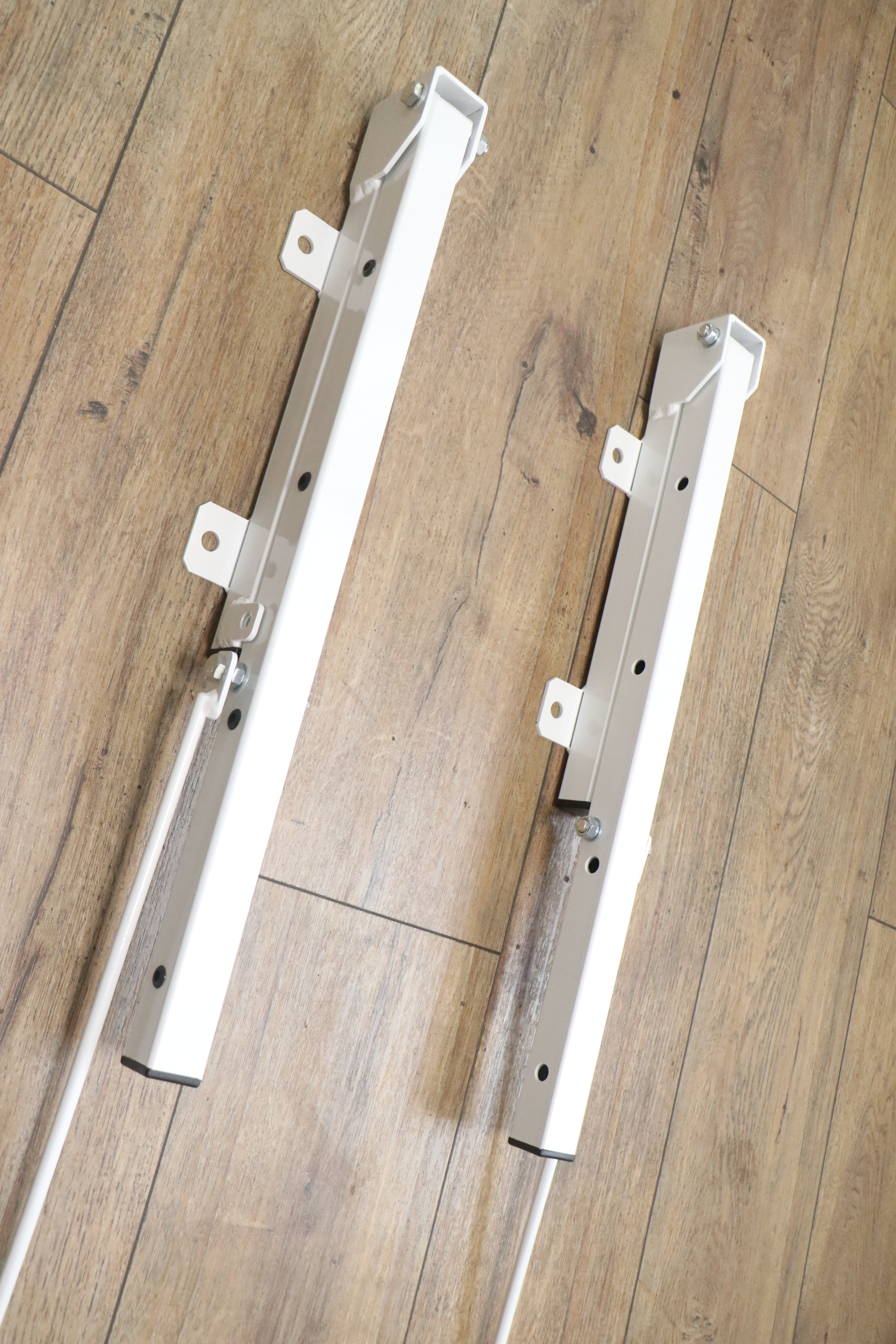 Wall-mounted clothes drying rack set – 2 brackets, rope, and fasteners
