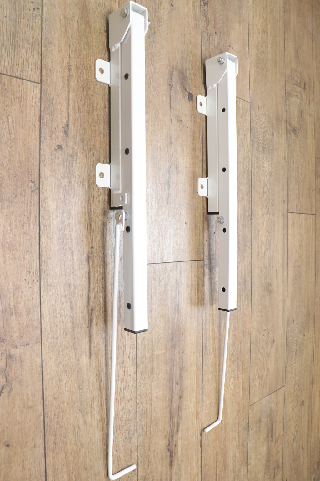 Wall-mounted clothes drying rack set – 2 brackets, rope, and fasteners