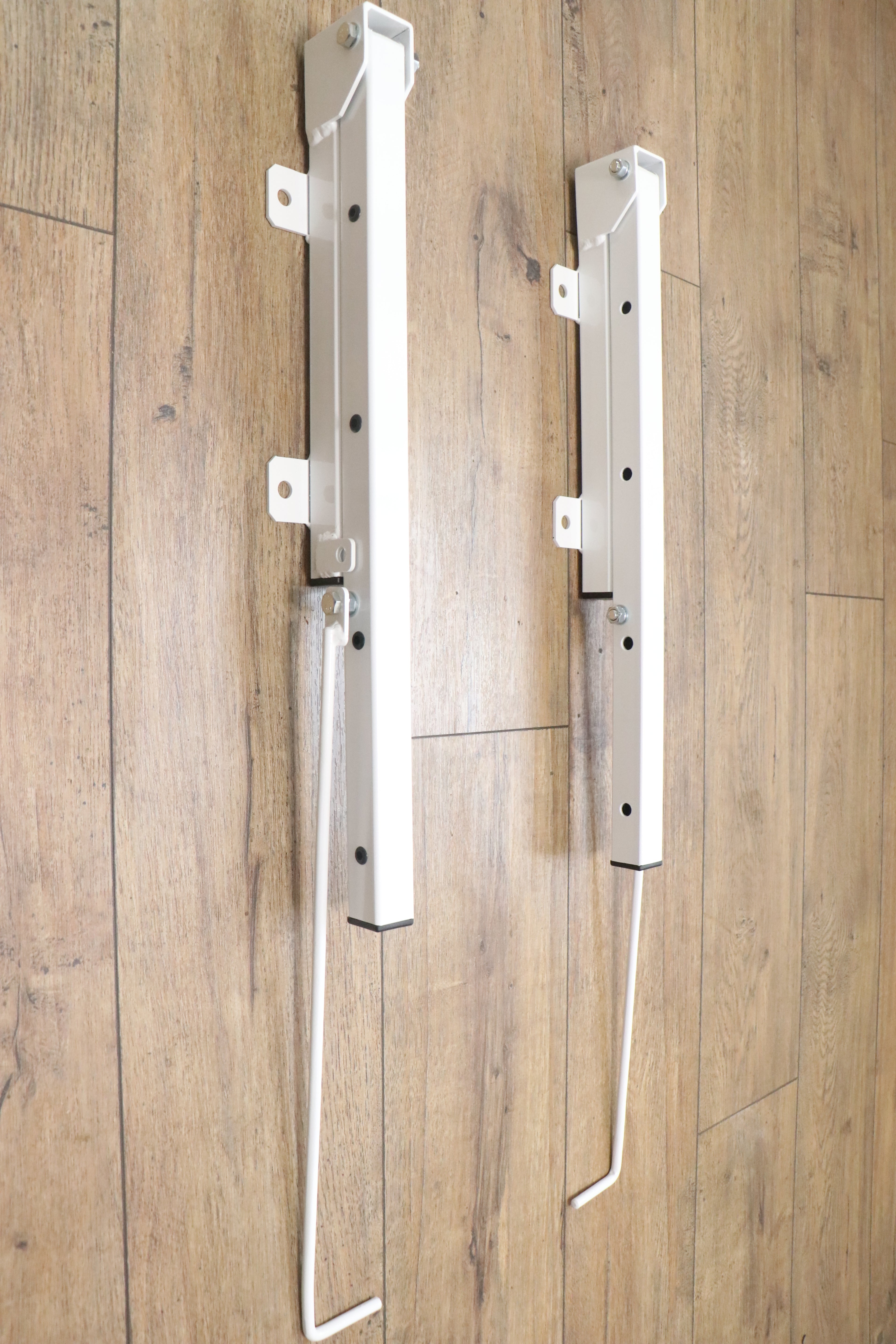 Wall-mounted clothes drying rack set – 2 brackets, rope, and fasteners