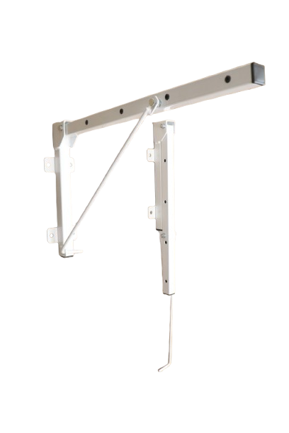 Wall-mounted clothes drying rack set – 2 brackets, rope, and fasteners