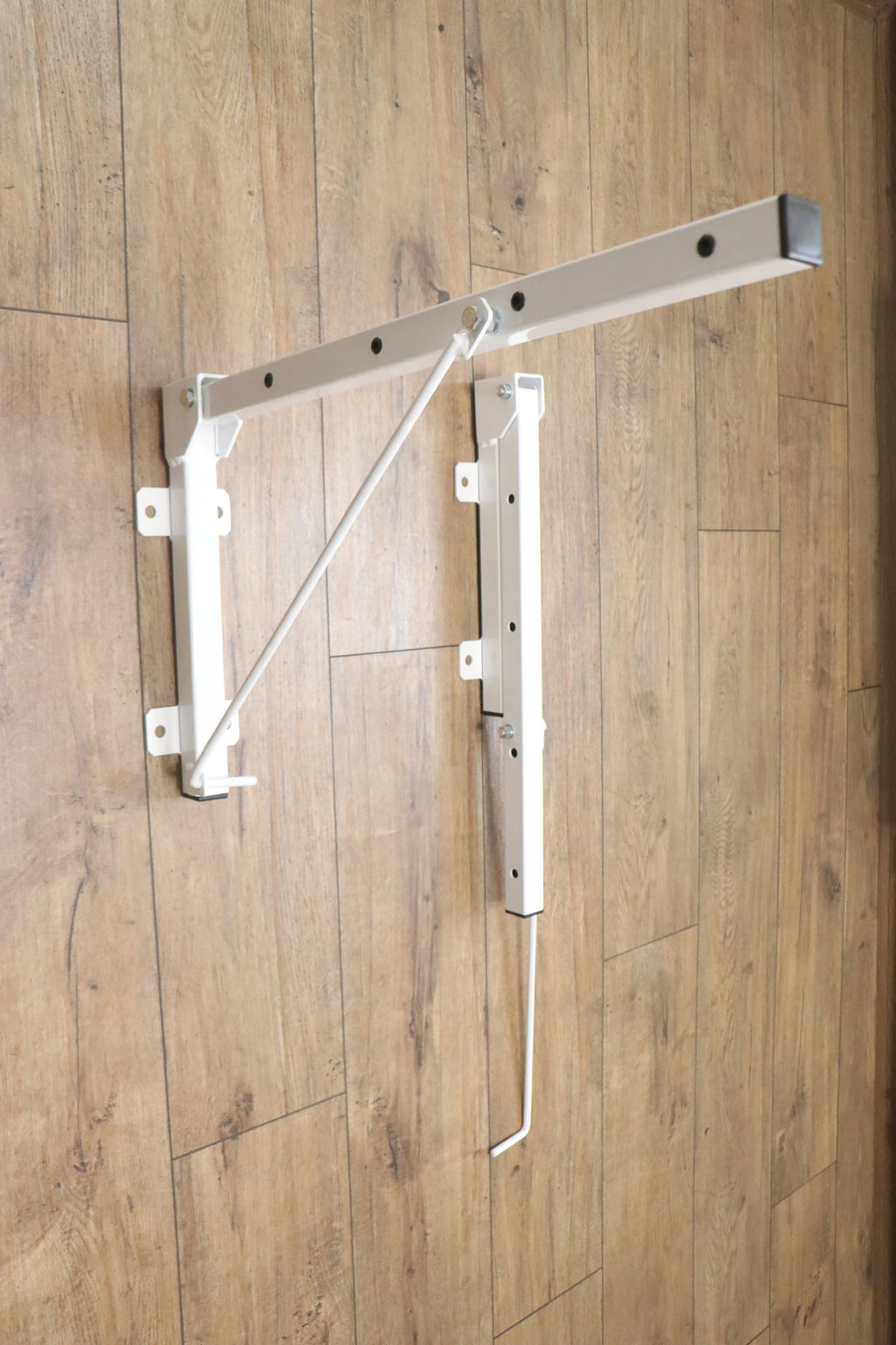 Wall-mounted clothes drying rack set – 2 brackets, rope, and fasteners