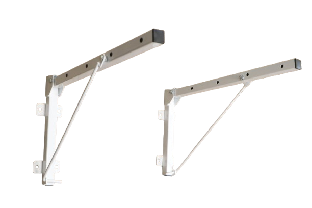 Wall-mounted clothes drying rack set – 2 brackets, rope, and fasteners