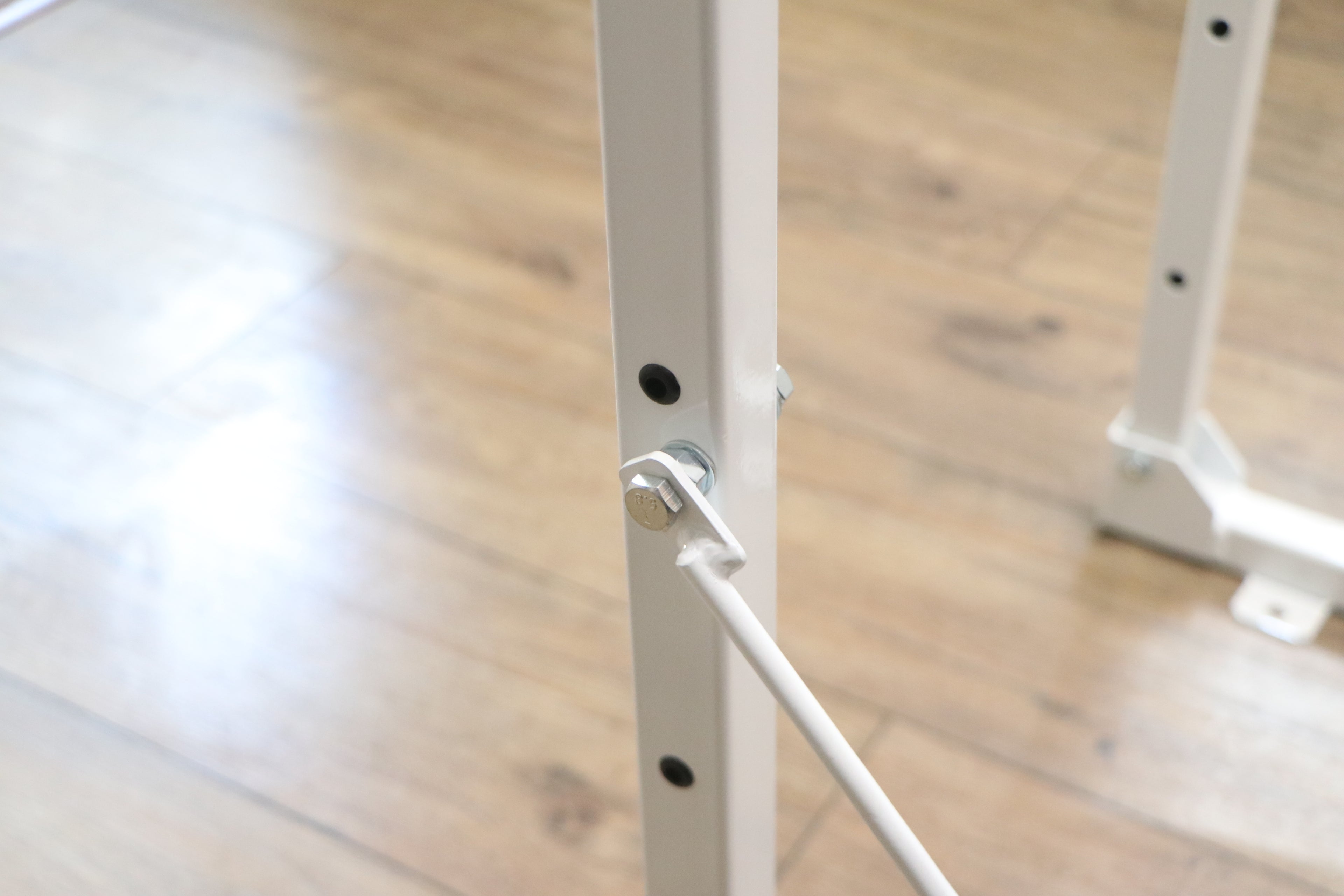 Wall-mounted clothes drying rack set – 2 brackets, rope, and fasteners