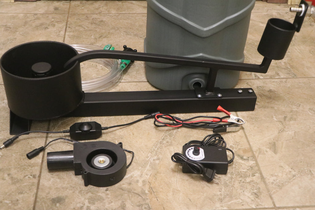 Complete 20 kW smokeless waste oil burner with two fans included