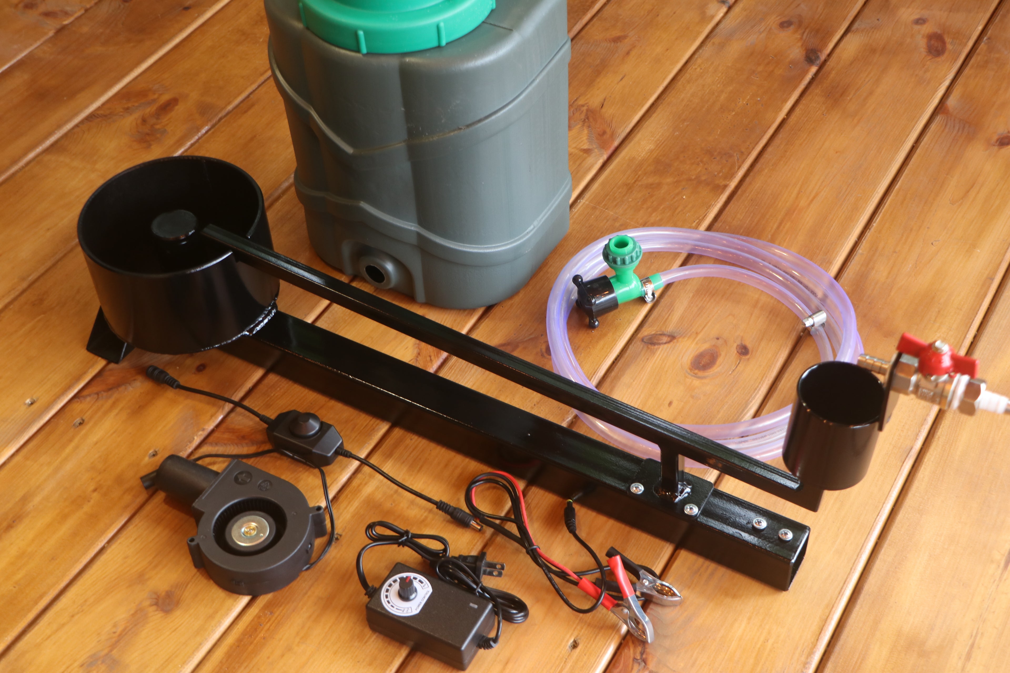 A 20 kW waste oil burner with a 450 mm extended tube