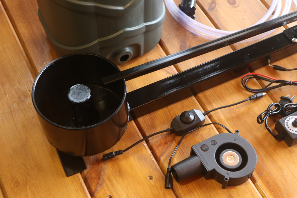 A 20 kW waste oil burner with a 650 mm extended tube