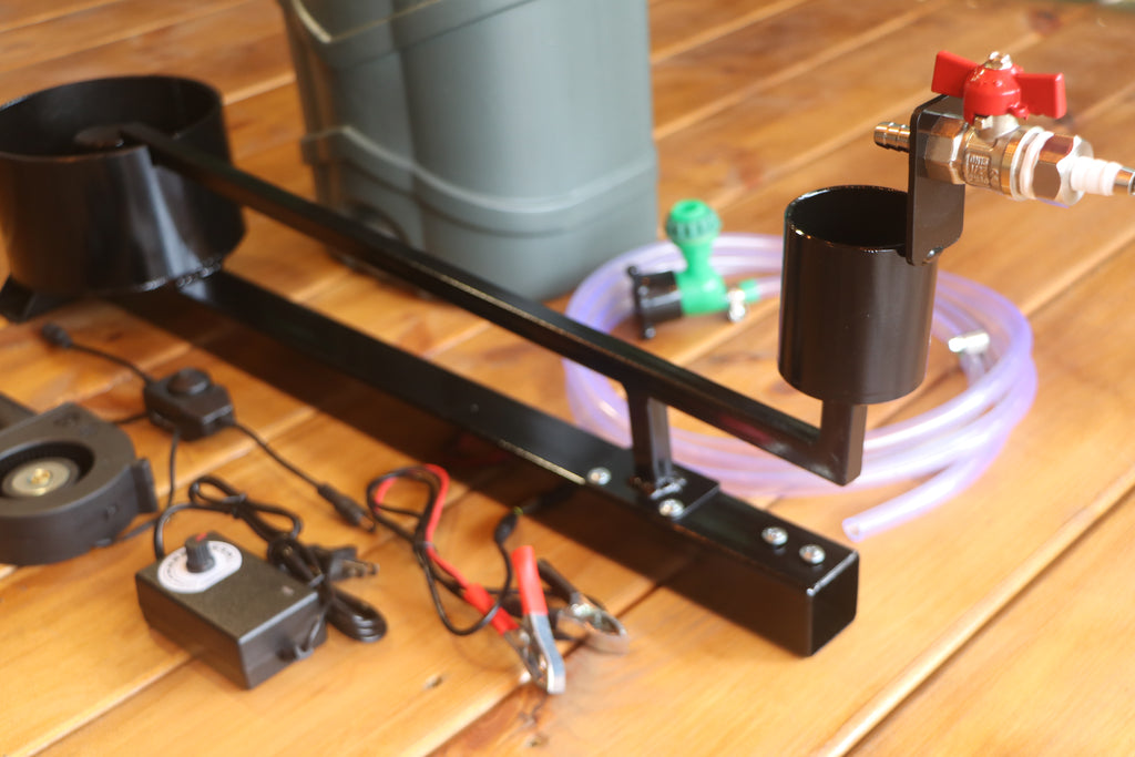 A 20 kW waste oil burner with a 550 mm extended tube