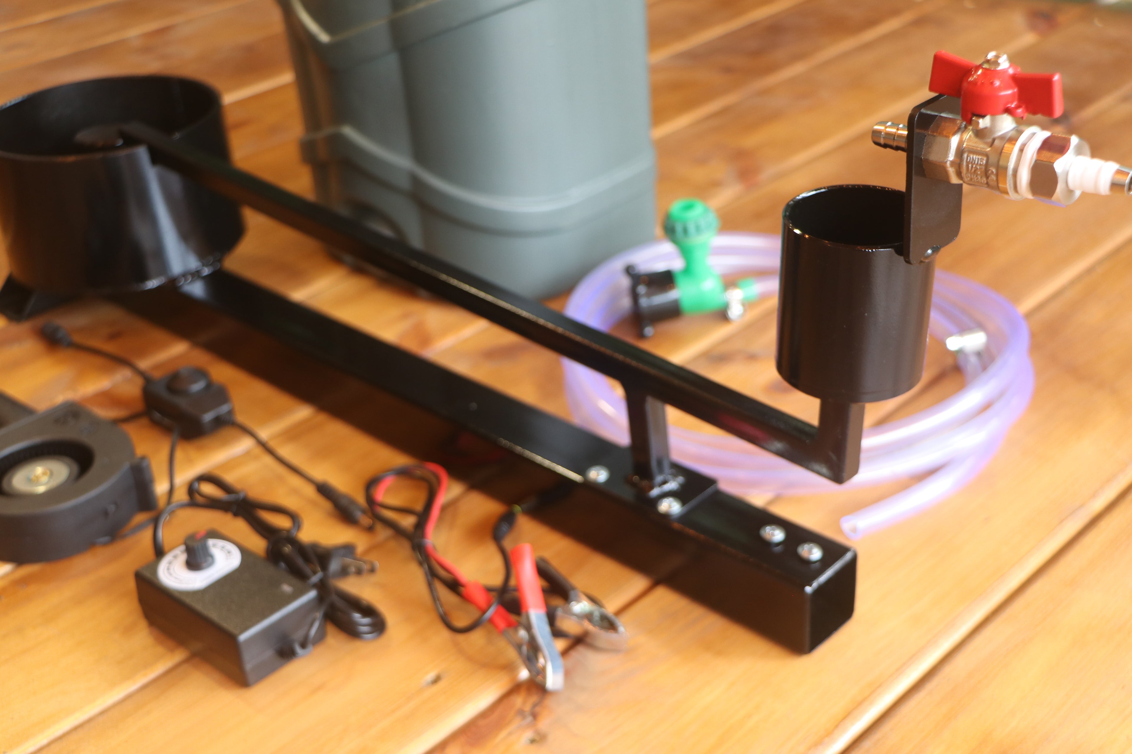 A 20 kW waste oil burner with a 550 mm extended tube