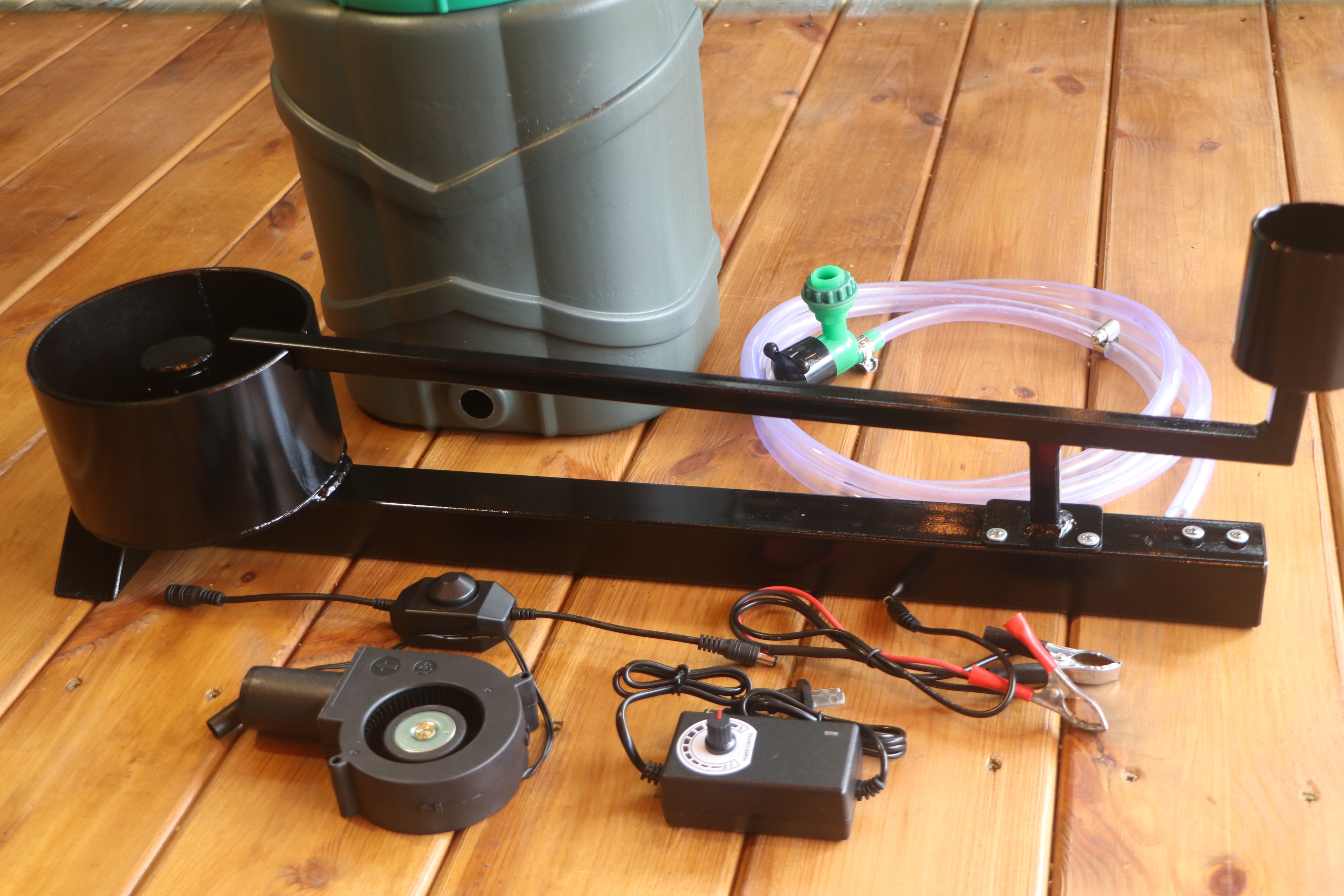 A 20 kW waste oil burner with a 700 mm extended tube